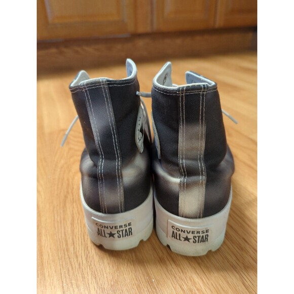 Converse Chuck Taylor All Star Lugged Womens 10 High Tie Dye Dark Gray White - Picture 3 of 9